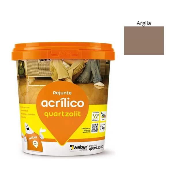 Rejunte Acrílico Quartzolit Argila 1Kga
