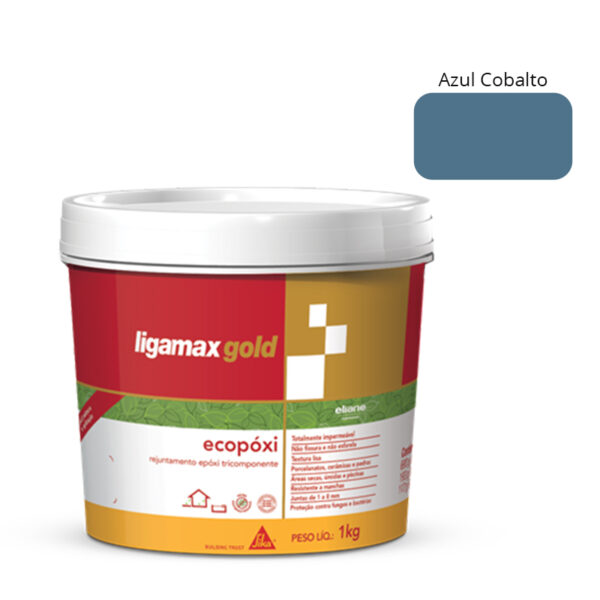 Rejuntamento Epóxi Ligamax Azul Cobalto 1kg